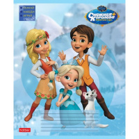 Тетрадь А5 12л линия "Снежная королева" на скобе 5 дизайнов 12Т5В2/065009