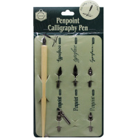 Набор перьев 6шт. с держателем 17см дерево, в картонном блистере 24,5х13смZS5822