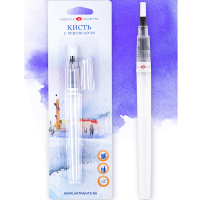 Кисть синтетика с резервуаром плоская №1 (5мм) в блистере 1571031204