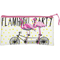 Пенал А6 23х12см "Фламинго" на молнии, пвх 14-003/02