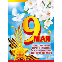 Плакат "9 мая. С Днем Победы!" 440х600мм 071.448