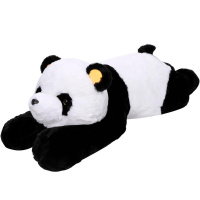Панда 65см лежачая, с пледом, черно-белая XM24863