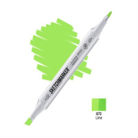 Маркер спиртовой двухсторонний "Sketchmarker" зеленый лайм SM-G72