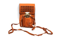 Сумочка кож.зам 6 цветов с бахрамой,17*11см, 2 отдела Y4463-16