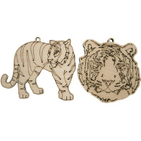 Набор подвесок "Тигры" 9см 2шт/уп фанера 3мм 510014