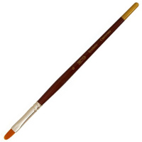 Кисть синтетика овальная № 6 (6мм) короткая ручка 2177706