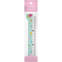 Линейка 15см "HappyGraphix. Эскимошки" с волнистым краем, пластик 45-0013/01