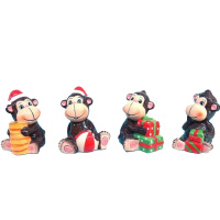 Сувенир Обезьяна с подарками 8см 4 вида Y2511-15