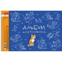 Альбом для рисования А4 32л "Забавные животные" на спирали, перфорация на отрыв, 5 дизайнов 067346