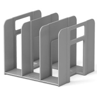 Подставка для бумаг 3-х секционная "Techno" пластик, светло-серая 17668