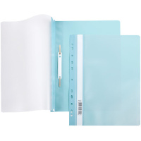 Папка-скоросшиватель А4 пластик с перфорацией бирюза AS4_00220/040028
