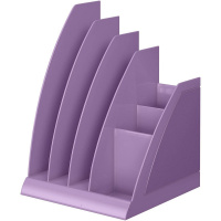 Лоток д/бумаг вертикальный 6 отделений 160х230х160мм "Regatta. Pastel Bloom" фиолетовый, пластик