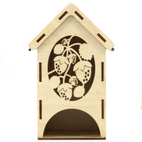 Заготовка для декорирования "Чайный домик Клубничная поляна" 9,5х10х19,5см, фанера 3мм