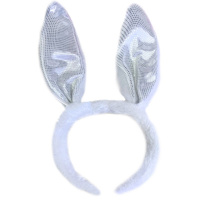 Ободок Уши Зайца 16х30см белый XNH21-54