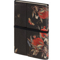 Ежедневник недатированный А5 "Flora. Гранат" 192стр., на резинке, искусственная кожа 3-818/06