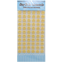 Наклейки Пуговицы Цветы 66шт 24*12*0,5см желтые Y4152-16