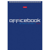 Блокнот А5 80л "Office Book" клетка, на спирали, жесткая подложка 076920