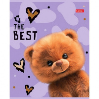 Тетрадь А5 24л клетка "Пушистый мишка" на скобе 5 дизайнов 24Т5В1/089536