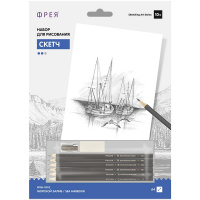 Набор для раскрашивания чернографитными карандашами "Скетч. Морской залив" А4 1 лист RPSB-0052