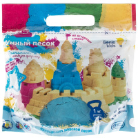 Умный песок 1000гр. голубой, в пакете SSR074