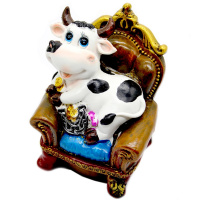 Копилка Бык в кресле 13,3х11х10см 2 вида 20629