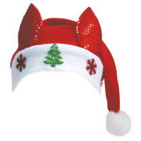 Колпак Деда Мороза с ушками 2 цвета Y2321-15