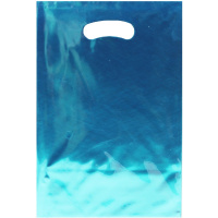 Пакет подарочный 17,5х25см фольга бирюзовый Y10436-24