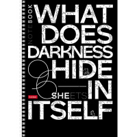 Тетрадь А4 96л клетка "In the dark" на гребне выборочный лак 4 дизайна 077328