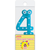 Свеча д/торта "Смешная" 4, с рисунком 9060735