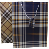 Пакет подарочный "Клетка" 31х40х12см 3 цвета 11457-24