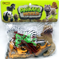 Набор "Дикие животные" 22х20см 8шт/уп. с аксессуарами, в блистере LT238208