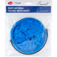 Ведро для воды складное d-14см, высота 12см , ткань, синее 461292072