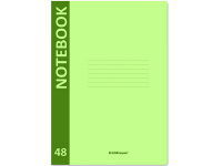 Тетрадь А4 48л клетка "Neon зеленый" на скобе мягкая пластиковая обложка 48221