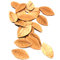 Листья декоративные 3,5см коричневые 25шт/уп. Y9519-19