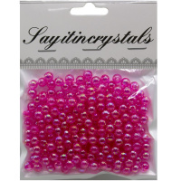 Набор бусин 6мм 13х10см малиновый Y9021-19