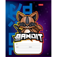 Тетрадь А5 12л клетка "Кибер-герои" на скобе 5 дизайнов 12Т5В1/088957