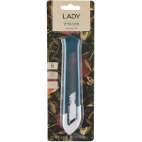 Нож канцелярский 18мм "Ladycut" с фиксатором лезвия, пластиковый 2-248/02