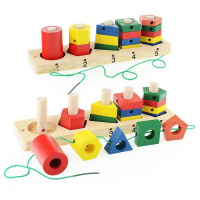 Игрушка дерев. "Набор пирамид" 6*24см., 5шт. Y4495-16