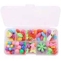 Набор бусин для творчества №1 12,5х6,5см, размер ассорти, в пластиковом футляре M-20043
