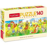 Пазлы 140 эл. "Панорама. Забавные животные. Выпуск №1" 45х16см 140ПЗ4_17564/050813