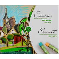 Пастель масляная 36 цветов "Сонет" шестигранный корпус, картон 7041157