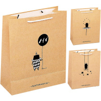 Пакет подарочный "Цирк" 26х32х12см крафт 4 вида QZ5390