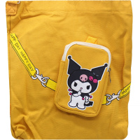 Сумка "Happy day" 37х32см 1 отделение, 1 карман, текстиль, оранжевая BX23176