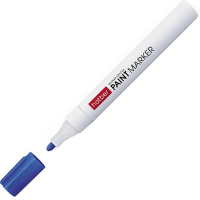 Маркер-краска синий, металл.корпус, пулевидный наконечник, толщина линии 1-4мм 046378