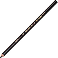 Карандаш угольный "Rembrandt Charcoal" HB черный обезжиренный, круглый черный корпус, дерево