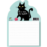 Блокнот 105х145мм 30л "Кот" магнитный, в точку, склейка (блок 95х75мм) 8113