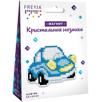 Набор мозаики "Магнит. Машинка" 8,5х6,5см (основа, стилус, воск.подушка, стразы, лоток) ALVM-006