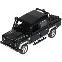 Машина "Land Rover Defender Pickup" черная, инерционная, металл 12см (открыв. двери) DEFPICKUP-12-BK