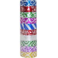 Клейкая лента 15мм х 3м узоры с блестками, цвет ассорти Y9258-19