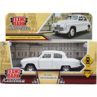 Машина "Ретро-модель" белая, инерционная, металл 12см (открывающиеся двери) RETRODY-12-WH-WOD